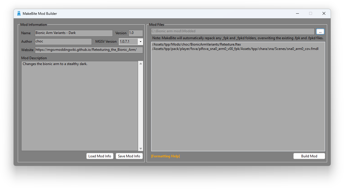 Example files from FMDL-based guides and metadata